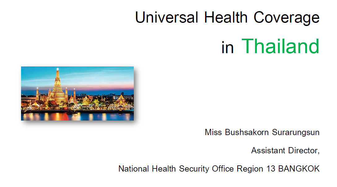Universal Health Coverage in Thailand
