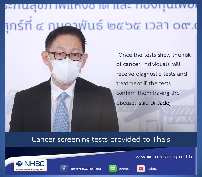 Cancer screening tests provided to Thais